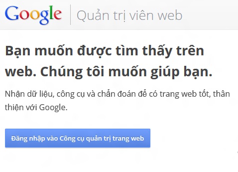 Hướng dẫn cài đặt Google Webmaster