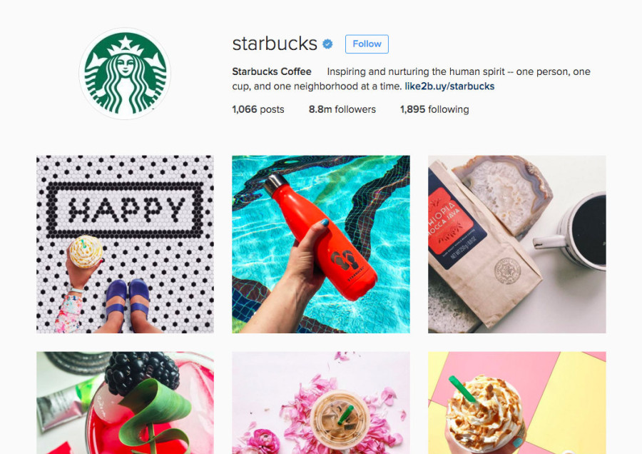 Starbucks kể chuyện trên trang Instagram