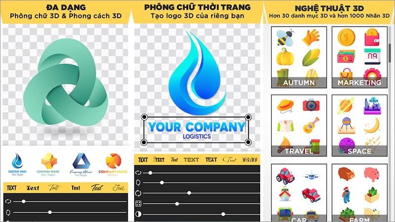 Thiết kế logo trên điện thoại Logo Maker của Iris Studios and Services